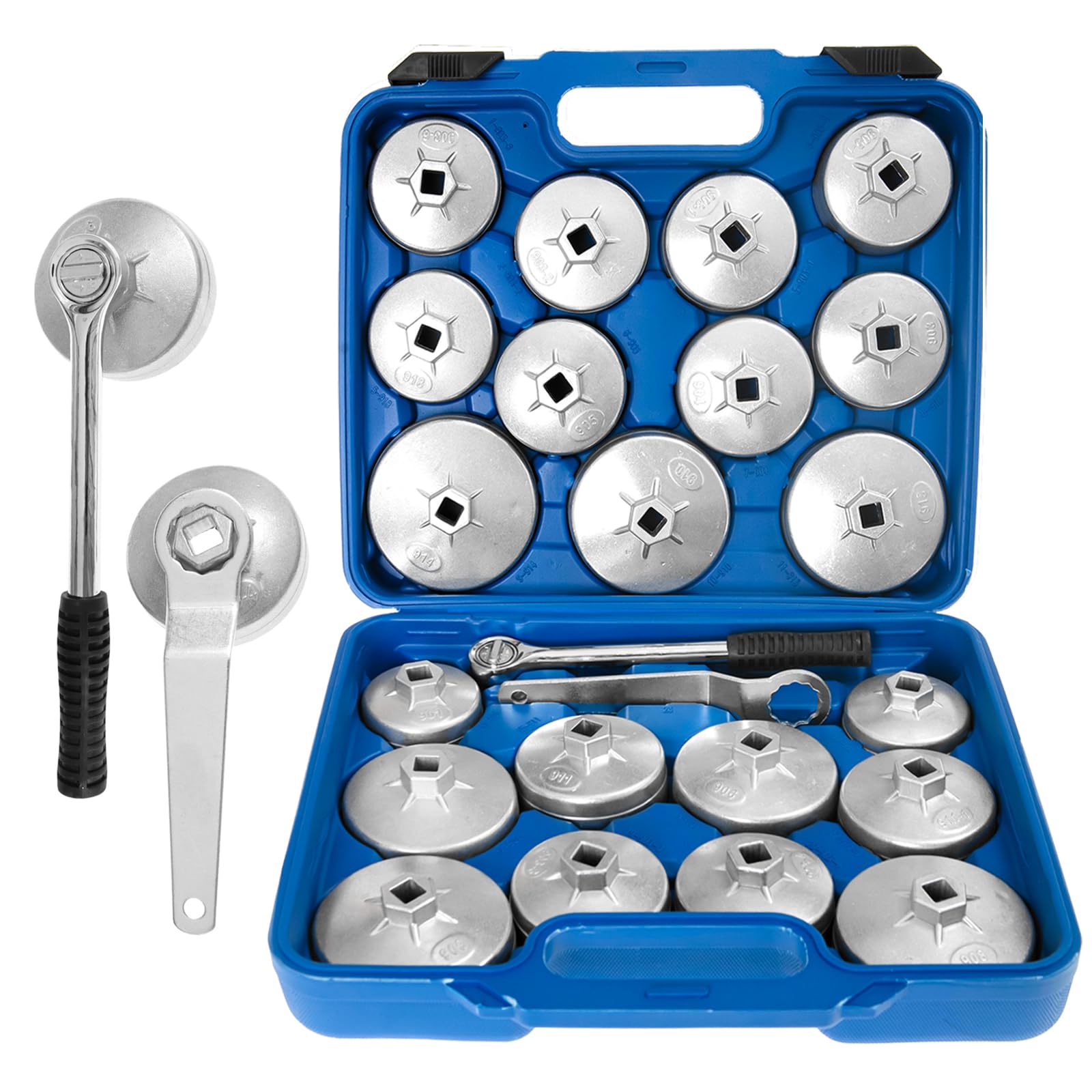 Photo 1 of SIXIWANZI 23pc Oil Filter Wrench Set, Aluminum Alloy Cup Type Oil Filter Socket Set for Easy Access