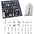 Professional Domestic 42 PCS Sewing Machine Sewing Foot Presser Foot Set with Manual for Brother, Singer, Babylock, Janome, Elna, Toyota, New Home, Simplicity and Kenmore Low Shank Sewing Machines