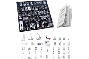 STORMSHOPPING Professional Domestic 42 PCS Sewing Machine Sewing Foot Presser Foot Set with Manual for Brother, Singer, Babylock, Janome, Elna, Toyota, New Home, Simplicity and Kenmore Low Shank Sewing Machines