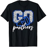 Go Cheer Panthers School Sports Name Spirit Back to School T-Shirt