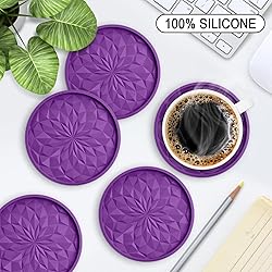 ME.FAN Silicone Coasters with Holder,[6