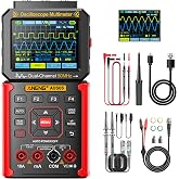 3-in-1 Handheld Oscilloscope Multimeter,50MHz Dual Channel,Signal Generator | 200MS/s High Sampling Rate,25000 Counts Precision Display,Measures AC DC Voltage, Resistance, Capacitance,Continuity