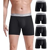 wirarpa Men's Mesh Breathable Boxer Briefs Cool Breeze Men's Underwear Open Fly 4 Pack