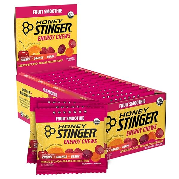 HONEY STINGER ORGANIC FRUIT SMOOTHIE ENERGY CHEW, GLUTEN...