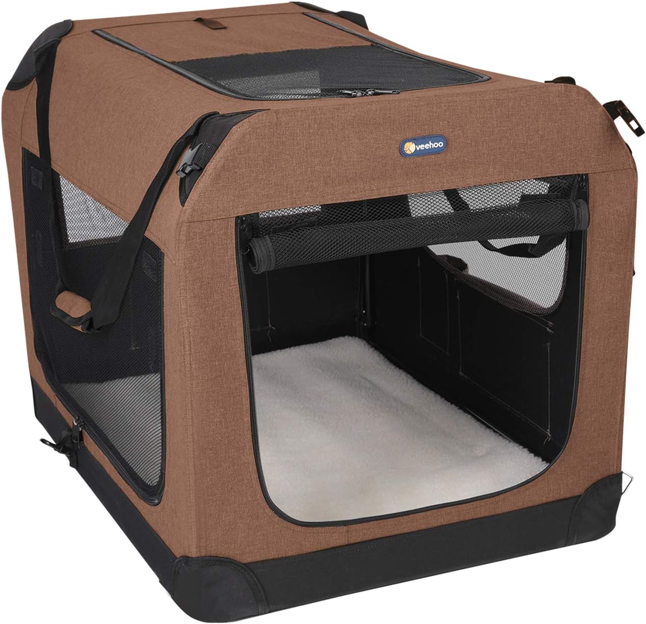 5 x HeavyWeight Mesh Screen Green Veehoo Folding Soft Dog Crate Indoor