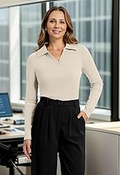 WIHOLL Plus Size Women Blouses Long Sleeve Shirts