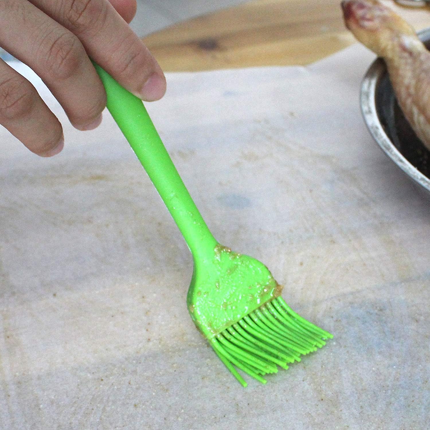 WARMBUY Silicone Basting Pastry Brushes for Baking and Cooking, One Piece Design, 8-3/4", 4 Pack : Garden & Outdoor