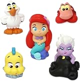 Disney Store Ariel Bath Toy Set 5 Pieces Ursula Scuttle Sebastian Bucket Lid view 6