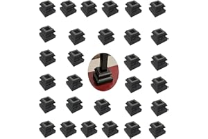 (Box of 30) Langdoly 1/2" Iron Baluster Flat Base Shoes Staircase Spindle Level Shoes with Set Screw Satin Black