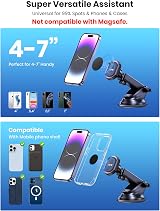 TOPK Car Phone Holder Magnetic Mount 360° Rotation Long Arm Strong Magnet view 7