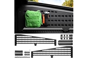 KSGMFED 2PCS Truck Bed L-Track Panels Compatible with Tesla Cybertruck 2024,Aluminum Alloy Bed Rail L-Track for Tesla Cybertruck 2023 Truck Bed Accessories