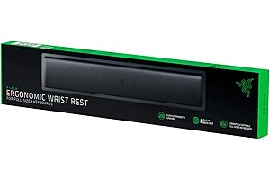 Razer Ergonomic Wrist Rest for Full-Sized Keyboards: Anti-Slip Rubber Base - Angled Incline - Classic Black