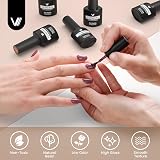 VANREESA Gel Nail Polish Set 21 Colors Base Coat Top Coat 24W UV view 5