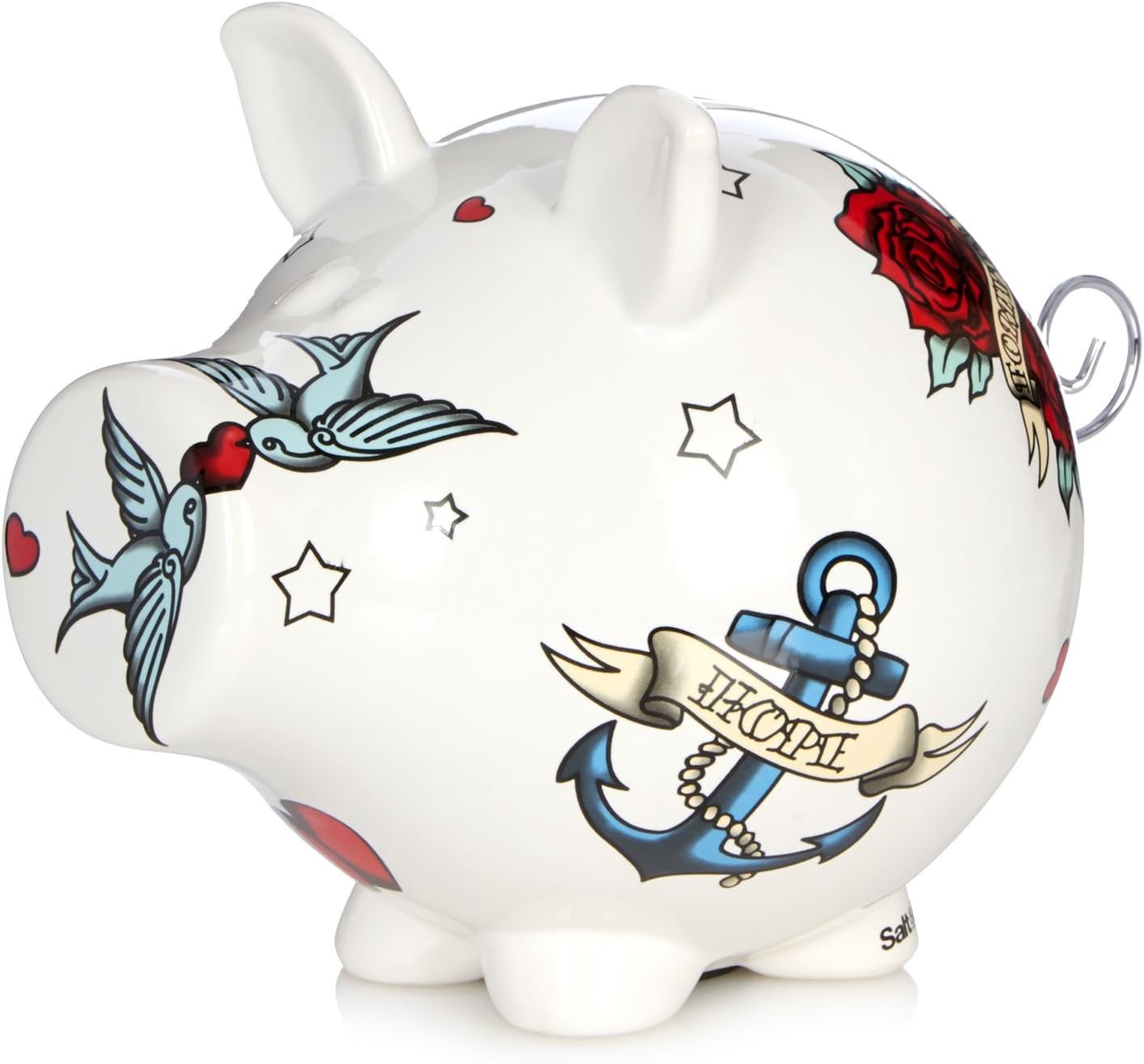 Salt & Pepper Ceramic Tattoo Pig Money Box Amazon.co.uk Kitchen & Home