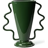 Wild Works Green Rotary Vase Medieval Flower Vessel Living Room Entrance Personalized Simple Wabi Sabi Decorative Ornament Ceramic Ornament