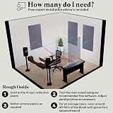 AudioSilk Acoustic Panel Large 116 x 58cm Mid Grey Brand view 6