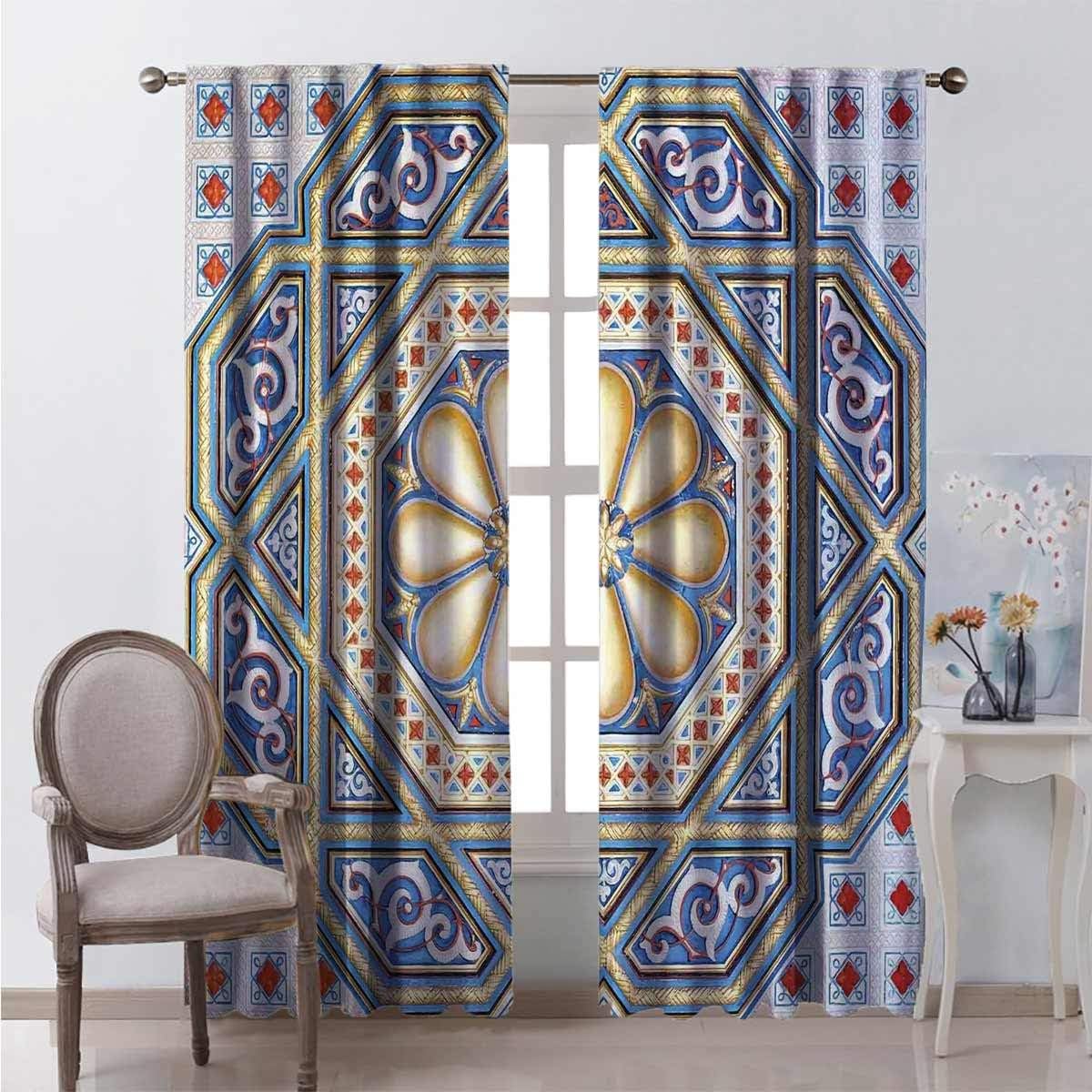 Amazon.com: HELLOLEON Moroccan Decor Bedroom Rod Pocket Blackout ...