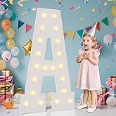 4FT Marquee Light Up Letters, Marquee Letters A, Pre-Cut Foam Board Set Can Be Used for Birthday Party Grad Prom Party Decoration Wedding Event Baby Shower