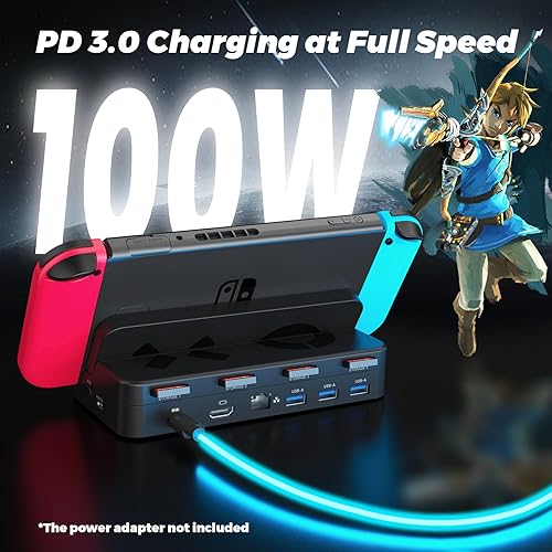 Unitek TV Dock Station for Nintendo Switch/Steam Deck 5-in-1