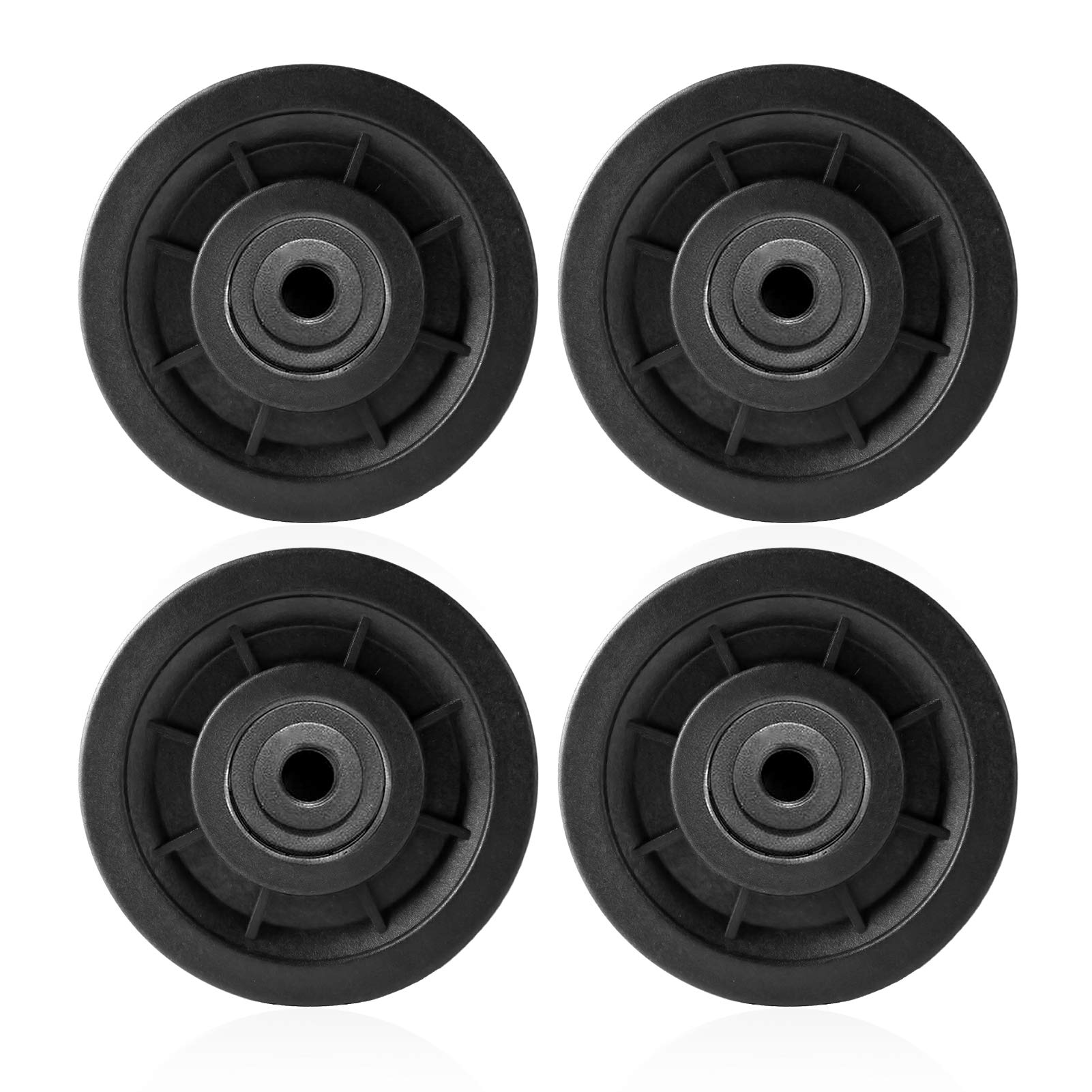 jiuzcare Pulley 4 PCS Gym Pulley Wheel 90mm Gym Pulley System with Ball Bearing Universal Bearing Pulley for Fitness Wire Rope Cable Machine DIY Attachment