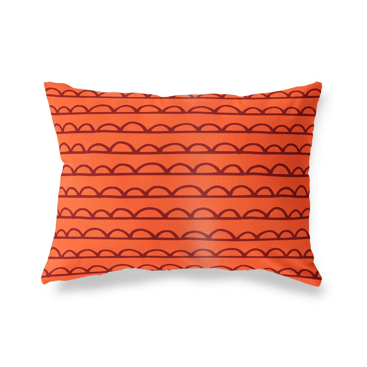 BonaMaison Decorative Cushion Cover, Orange Bordeux Throw Pillow Covers, Home Decorative Pillowcases for Livingroom, Sofa, Bedroom, Size: 45X60 Cm - Designed and Manufactured in Turkey
