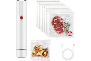 Chef Preserve Compact Vacuum Sealer,Handheld Vacuum Sealer,Portable Mini Vacuums Sealers,With 30pcs Reusable Bags,For Food Fr