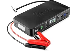 HALO Bolt Air 58830 Portable Car Battery Jump Starter | 100 PSI Air Compressor, 58.8Wh USB Power Bank, Emergency Floodlight & Charger, Jumps Cars SUVs & Trucks, Inflates Tires, TSA Approved — Black