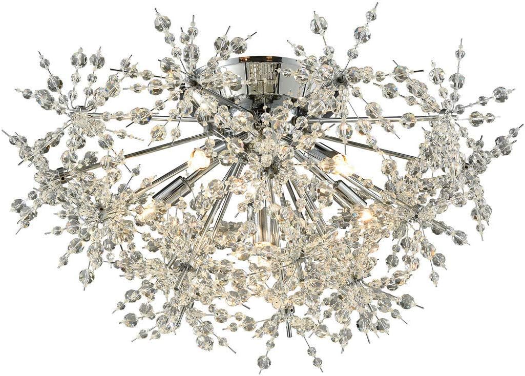 Elk Lighting 11891/6 Close-to-Ceiling-Light-fixtures, 12 x 21 x 21, Chrome - - 