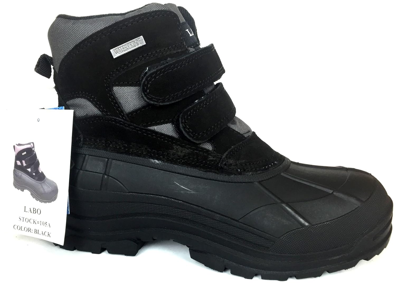 labo leather waterproof winter duck snow boots