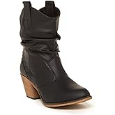 Charles Albert Women's Modern Western Cowboy Distressed Boot with Pull-Up Tabs