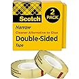 Scotch Double Sided Tape, 0.50 in. x 500 in., 2 Rolls/Pack