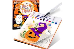 AGGKKY Paint with Water Halloween Coloring Books for Kids Toddlers 1-3 Mess Free Water Color Paint Sets Arts and Crafts for Kids 2-4 4-6 Halloween Activities Birthday Stocking Stuffers Toy Gift