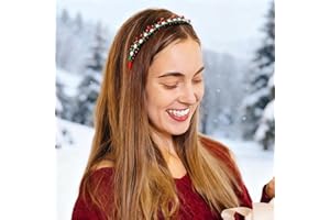 1pc European And American Christmas Red And Green Headband Christmas Bell Beaded Hand-Wound Halloween Party Carnival Dress-Up