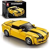 Reobrix 818 Chevrolet Camaro Building Blocks Set, 1:24 Scale Bumblebee Model Car Building Kit, Race Car Building Toy for Teen