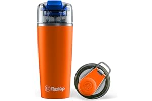 Flaskap Game Day Madic System: 6oz/9oz Tumbler Attachment and 22oz/30oz Insulated Water Bottle, Removable Dispenser Drink Tumbler, Leak Proof Lid,