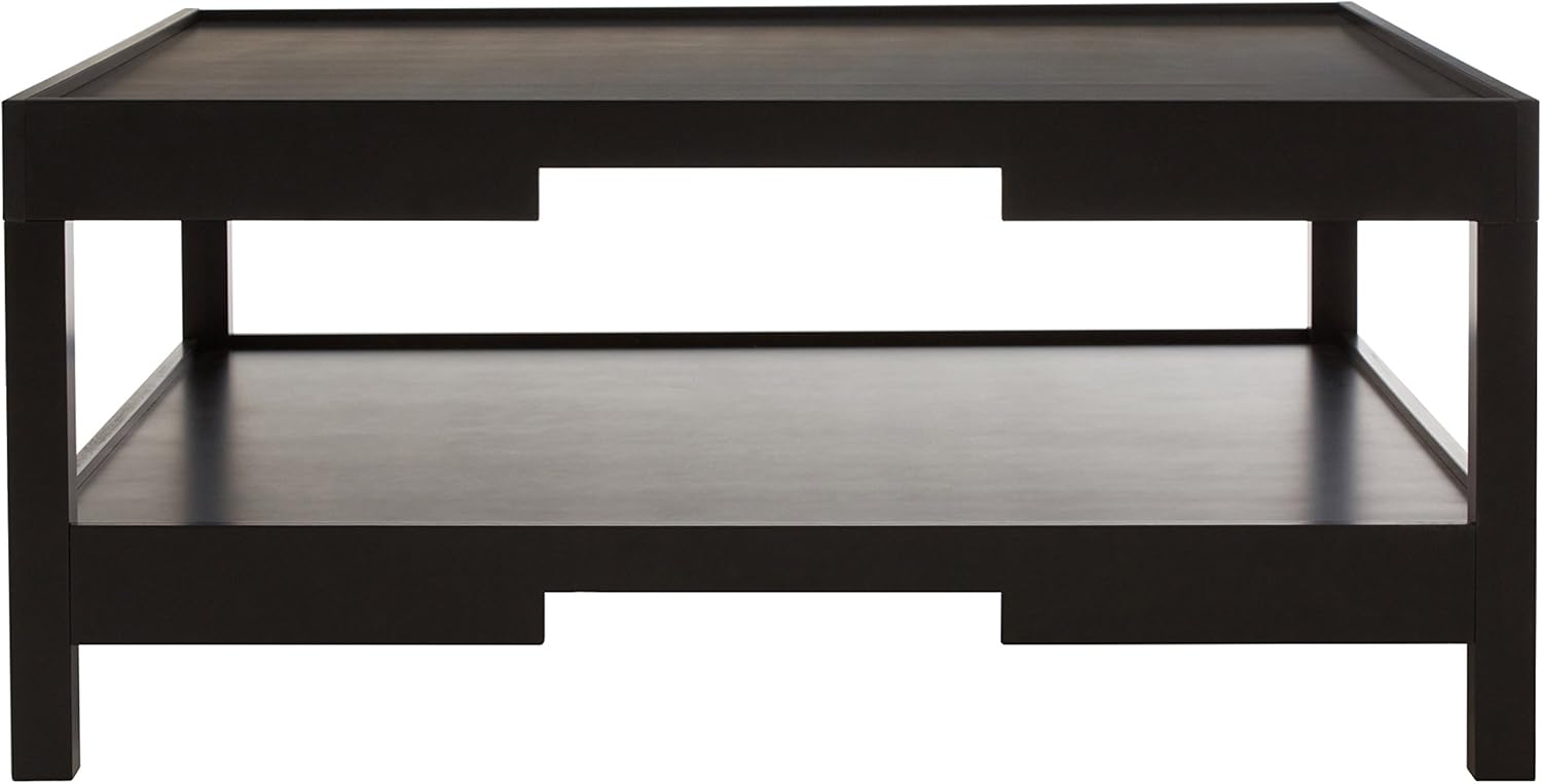 Premier Housewares Small Low Coffee Table Wood Garden Coffee Table Black Coffee Table Outdoor