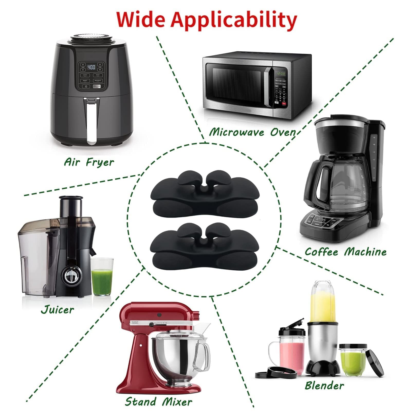 Mixer Slider Mat for Kitchen aid Stand Mixer With 2 Black Mixer Accessories,Kitchen aid Mixer Slider Mat Compatible with Kitchen aid 4.5-5 Qt Tilt-Head Stand Mixer