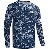 Palmyth Men’s UPF 50+ Fishing Shirt Long Sleeve Sun Protection Performance Tee Quick Dry Breathable Fishing Camo Shirts