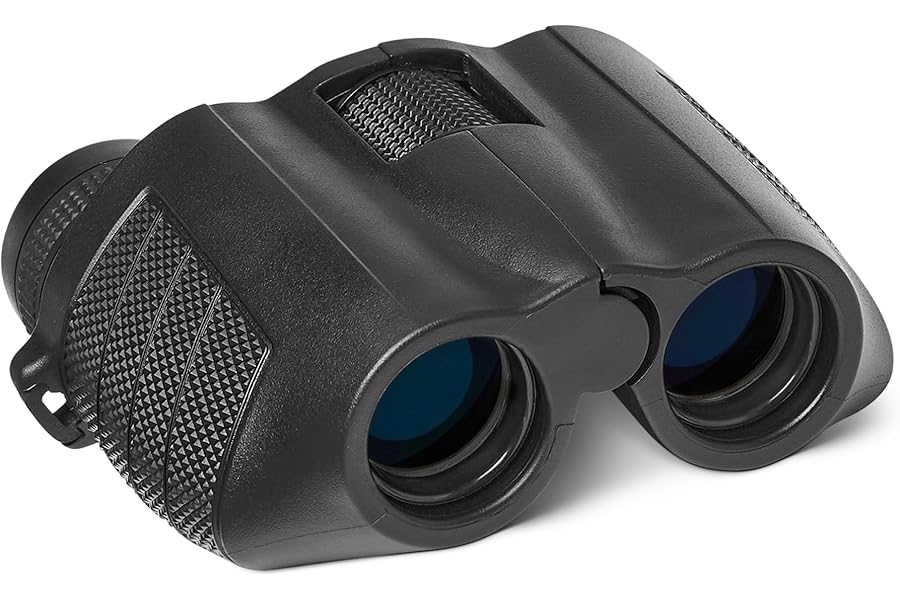 Amazon Basics 7x25 Compact Binoculars, FMC Optics, BAK-4 Prism, Lightweight Portable Design for Travel and Outdoor Use, Black