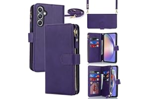 iCoverCase for Samsung Galaxy A54 5G Wallet Case with Card Holder for Women, Crossbody Lanyard Strap Kickstand PU Leather Cas