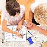 Nicpro Dry Erase Whiteboard A4 Magnetic Double Sided 21 x 30 cm with 8 Pens view 5