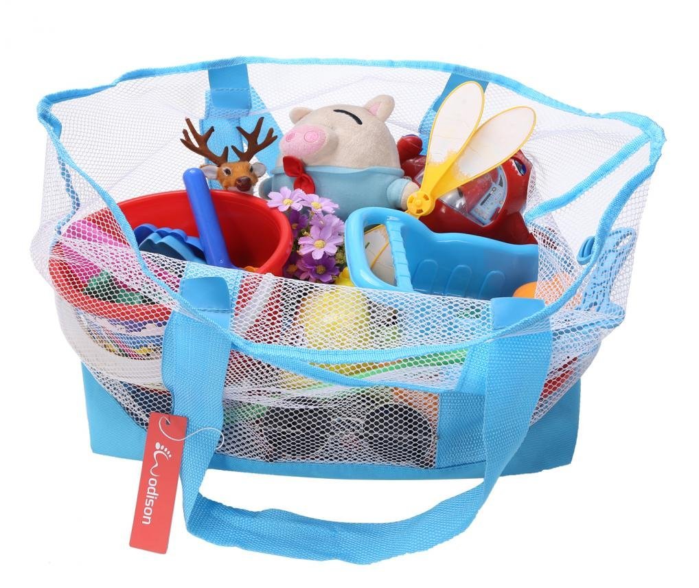 WODISON Oversized Summer Beach Mesh Tote Bag Portable Toy Organizer