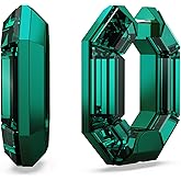 Swarovski Lucent Small Hoop Earrings, Green Octagon-Shaped Crystals, Part of the Swarovski Lucent Collection