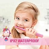 Vekkia Sonic Rechargeable Kids Toothbrush 3 Modes IPX7 Pink view 6