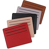 Andiker 5Pcs Credit Card Holder Wallets, Slim Minimalist Front Pocket Wallet with 6 Card Slots for Women Men