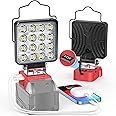 Upgrade LED Work Light for Milwaukee Battery: Ecarke 60W 6000LM for Milwaukee Lights for m18 USB Light 18V Battery Flashlight with Low Voltage Protection for Working in a Dark Environment
