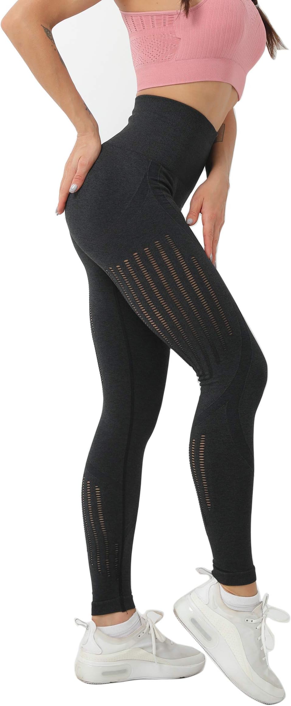 Women’s High Waist Seamless Leggings Ankle Yoga Pants Squat Proof Workout Tight