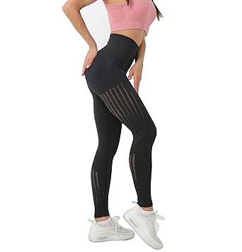 Womens High Waist Seamless Leggings Ankle Yoga Pants Squat ...