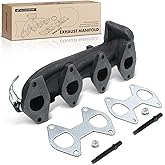 A-Premium Left Side Engine Exhaust Manifold Kit W/Gaskets & Studs & Nuts & Heat Shield [5.4L] Compatible with Ford F-250 F-35