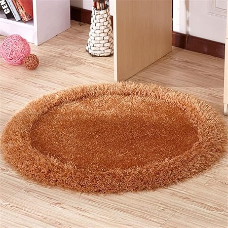 Wangyi Carpet Carpet Mat Champagne Color Diameter 90 Cm European Round Living Room Bed Bed Bedside Bunker Swivel Carpet Carpet Amazon Co Uk Kitchen Home